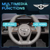 Aosom Bentley Bacalar Licensed Kids Ride on Car w/ Butterfly Doors, Black(m-6)