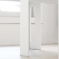 HOMCOM Extendable Dining Table, Expandable Kitchen Table for Small Spaces, Seats up to 6 People, White(m-10)