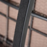 Outsunny Outdoor Rocking Chair with Seat and Back Cushion, Outdoor PE Rattan Garden Chair with Curved Armrests, for Porch, Backyard, Poolside, Grey(m-9)