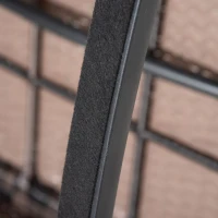 Outsunny Outdoor Rocking Chair with Seat and Back Cushion, Outdoor PE Rattan Garden Chair with Curved Armrests, for Porch, Backyard, Poolside, Blue(m-10)