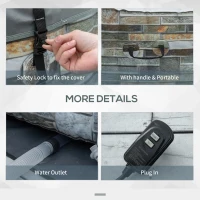 Outsunny 2-3 Person Inflatable Hot Tub, Outdoor Round Portable Spa with 108 Heated Air Jets, Cover, Pump, 2 Filter Cartridges, Mixed Grey(m-7)