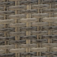 Outsunny Patio Wicker Adirondack Chair, Outdoor PE Rattan Fire Pit Chair, Muskoka Chair w/ Soft Cushions, Tall Curved Backrest and Comfortable Armrests for Deck or Garden, Blue(m-10)