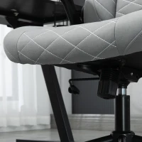 Vinsetto Home Office Chair, Height Adjustable Desk Chair with Flip Up Armrests, Swivel Wheels and Tilt Function, Light Gray(m-8)