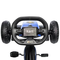 Aosom Kids Pedal Go Kart w/ Swing Axle, Shock-Absorbing Wheels, Blue(m-9)