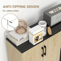 HOMCOM Modern Sideboard Cabinet, Freestanding Sideboards and Buffets with 3 Doors, 2 Drawers and Adjustable Shelf(m-7)