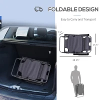 Outsunny Folding Chaise Lounge Chair for Outside, 2-in-1 Tanning Chair with Pillow & Pocket, Adjustable Pool Chair for Beach, Patio, Lawn, Deck, Gray(m-4)