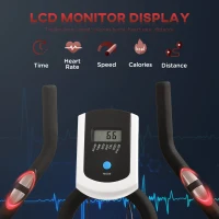 Soozier Indoor Stationary Exercise Bike Upright Fitness Bicycle Cycling Sport for Home Gym with 29lbs Flywheel Adjustable Resistance LCD Monitor Bottle Holder Black(m-4)