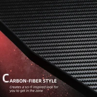 HOMCOM 48 Inch Gaming Desk with Large Tabletop, Racing Computer Desk with Cup Holder and Headphone Hook, Black / Red(m-6)