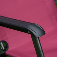 Outsunny Folding Chaise Lounge Chair for Outside, 2-in-1 Tanning Chair with Pillow & Pocket, Adjustable Pool Chair for Beach, Patio, Lawn, Deck, Red(m-9)