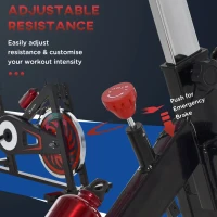 Soozier Indoor Stationary Exercise Bike Upright Fitness Bicycle Cycling Sport for Home Gym with 29lbs Flywheel Adjustable Resistance LCD Monitor Bottle Holder Black(m-6)