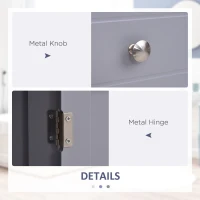 kleankin Bathroom Cabinet with Drawer and Shelf, Toilet Vanity Cabinet for Toilet Paper, Towels or Shampoo, Grey(m-6)