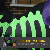 HOMCOM 8' Halloween Inflatable Dinosaur W/ Witch Tombstone Pumpkin(m-6)