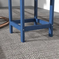 Outsunny Patio Side Table, 15" Square Outdoor End Table, HDPE Plastic Tea Table for Adirondack Chair, Backyard or Lawn, Blue(m-9)