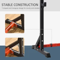 Soozier Adjustable Barbell Rack Stand, Home Gym Squat Rack for Strength Training(m-4)