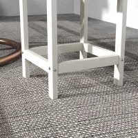 Outsunny Adirondack Side Table, Square Patio End Table, Weather Resistant 15" Outdoor HDPE Table for Porch, Pool, Balcony, White(m-9)