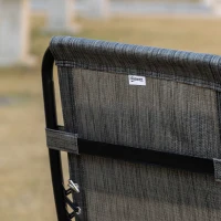 Outsunny Zero Gravity Chair Set with Side Table, Folding Reclining Chair with Cupholders & Pillows, Adjustable Lounge Chairs for Pool, Backyard, Lawn, Beach, Gray(m-9)