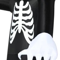 HOMCOM 12ft Halloween Inflatables Outdoor Decorations Skeleton Ghost, Blow Up LED Yard Decor for Garden, Lawn, Party, Holiday, Waterproof(m-9)