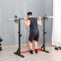 Soozier Adjustable Barbell Rack Stand, Home Gym Squat Rack for Strength Training(m-1)