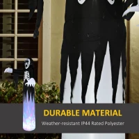HOMCOM 12ft Halloween Inflatables Outdoor Decorations Skeleton Ghost, Blow Up LED Yard Decor for Garden, Lawn, Party, Holiday, Waterproof(m-6)