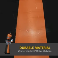 HOMCOM 12ft Halloween Inflatables Outdoor Decorations, Pumpkin Reaper with Skeleton Skull, Outdoor Giant Blow Up Yard Decor with Build-in LED  for Garden, Lawn, Party, Holiday(m-6)