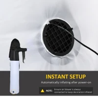 HOMCOM 12ft Halloween Inflatables Outdoor Decorations Skeleton Ghost, Blow Up LED Yard Decor for Garden, Lawn, Party, Holiday, Waterproof(m-7)