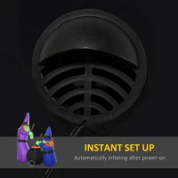 HOMCOM 6' Halloween Inflatables Outdoor Decorations Witches With Cauldron LED Light, Blow Up LED Yard Decor for Garden, Lawn, Party, Holiday(m-7)