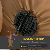 Outsunny 8' Halloween Inflatables Outdoor Decorations Ghost Tree with Cute Bats, Blow-Up Yard Decor with LED Display Indoor Outdoor for Garden, Lawn, Party, Holiday(m-7)