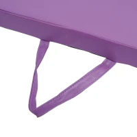 Soozier 4'x10'x2'' Folding Gymnastics Tumbling Mat, Exercise Mat  with Carrying Handles for Yoga, MMA, Martial Arts, Stretching, Purple(m-9)