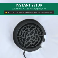 HOMCOM 5.9' Halloween LED Yard Decor Ghost with Pumpkin, Blow Up Inflatable Outdoor Decoration for Garden, Waterproof, Green(m-7)