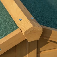 PawHut Wooden Dog House Outdoor for 2 Medium Small Dogs with Porch(m-8)