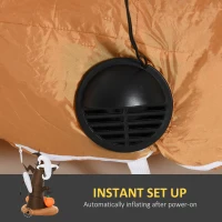 HOMCOM 8' Halloween Inflatables Outdoor Decorations LED Dead Tree with Ghost Pumpkins Indoor Outdoor Blow Up LED Yard Decor, for Garden, Lawn, Party, Holiday(m-7)