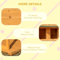 PawHut Wooden Dog House Outdoor for 2 Medium Small Dogs with Porch(m-6)