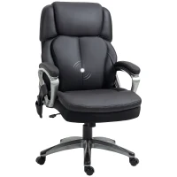 Vinsetto Big and Tall Massage Office Chair with Strong Vibration, Microfiber Office Chair, 27.25"x31.5"x48.75", Black(m-2)