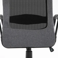 Vinsetto Mesh High-Back Office Chair Linen Ergonomic Home Office Executive Chair, Rocking Swivel Desk Seat with Lumbar Support, Headrest, Armrest(m-9)