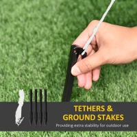 Outsunny 7ft Christmas Inflatables Outdoor Decorations Polar Bear with Penguin on Head with Candy Cane and Gift Box, Blow-Up LED Yard Christmas Decor for Lawn Garden Party(m-7)