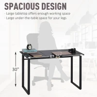 HOMCOM Modern Drafting Drawing Table with Adjustable Tiltable Tabletop, Writing Office Desk Artist Workstation, Black(m-4)