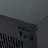 HOMCOM 14" 1000W Mini Standing Electric Fireplace Portable Heater with Overheating, Black(m-7)