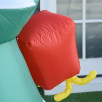 HOMCOM 8ft Inflatable Christmas Tree Decorations with Santa Claus, Outdoor Blow-Up Yard Christmas Decor with LED Lights Display(m-9)