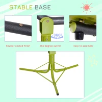 HOMCOM 360 Degree Outdoor Kids Spinning Seesaw, Playground Swivel Teeter Totter for Backyard, Kids 3-7 Years, Green(m-7)