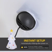 HOMCOM 6ft Inflatable Christmas Tree Decorations, Outdoor Blow-Up Yard Christmas Decor with LED Lights Display(m-6)