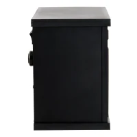 HOMCOM 14" 1000W Mini Standing Electric Fireplace Portable Heater with Overheating, Black(m-10)