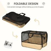 PawHut D00-064 Folding Pet Car Seat Dog Cat Carrier(m-6)