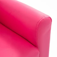 Qaba 33" Kids Sofa Loveseat Child Upholstered Couch Chair Armchair Children's Furniture with Storage Compartment for Girls Bedroom Living Room Pink(m-8)