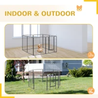 PawHut Dog Playpen for Large, Medium, Small Dogs, 16 Panels, 10.5' x 10.5' x 3.3'(m-7)