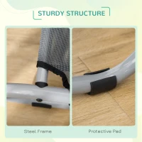 PawHut Elevated Dog Bed, Pet Cot, Steel Frame and Breathable Mesh Surface, for Extra Large Dogs, Indoor or Outdoor Use, Grey(m-7)