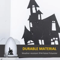 HOMCOM 7ft Inflatable Halloween Decoration Hunted Grave and Small Tombstone, Blow-Up Outdoor LED Yard Display with Lights for Garden, Party, Holiday(m-5)