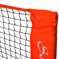 Soozier 10ft Portable Soccer Tennis/Pickleball/Badminton/Mini Tennis Net w/ Sideline for Training with Included Storage Bag, Red(m-5)