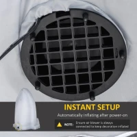 HOMCOM 7ft Inflatable Halloween Decoration Hunted Grave and Small Tombstone, Blow-Up Outdoor LED Yard Display with Lights for Garden, Party, Holiday(m-6)