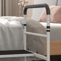 HOMCOM Bedside Step Stool with Handles for Adults, Seniors, 2 Step Stool for High Beds with Adjustable Height, Non-Slip Platform, Storage Pouch, Holds up to 300 Pounds(m-8)