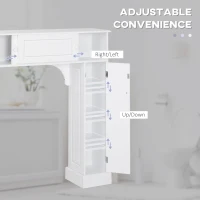HOMCOM Modern Over The Toilet Storage, Bathroom Cabinets Over Toilet with 2 Sliding Doors, 3 Adjustable Shelves and Cupboard(m-5)